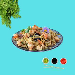 Pasta Com Camarão e Caril