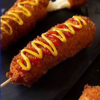 crispy potato chunk corn dog