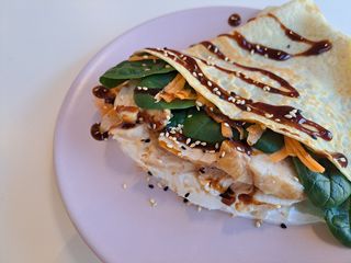 Crêpes roll pollo teriyaki