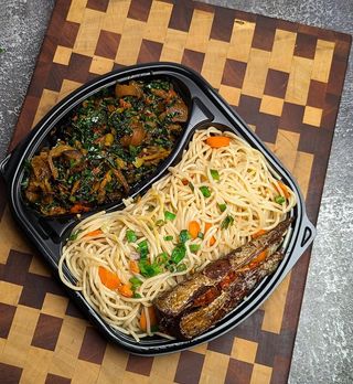 Spaghetti, Vegetable Sauce & Protein