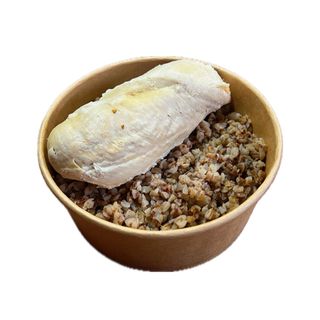 მოხარშული ქათმის ფილე  100 გრ და წიწიბურა 200გრ