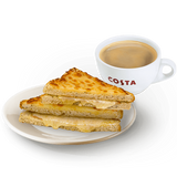 Меню тост шунка и кашкавал и кафе