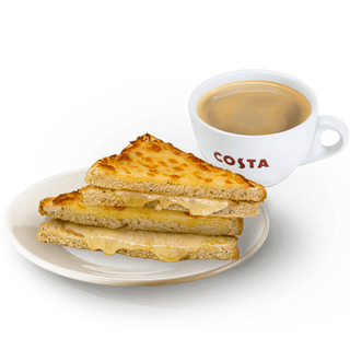 Меню тост шунка и кашкавал и кафе