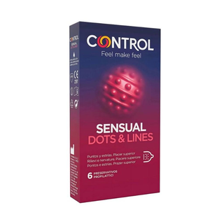 Preservativos Control Sensual Dots & Lines 6un.