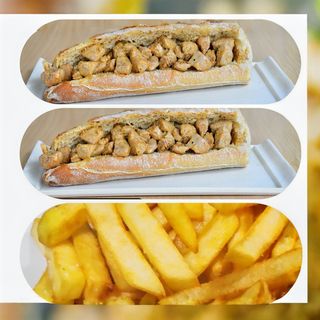 Combo Pepito Carne Con Pepito pollo y ración patatas