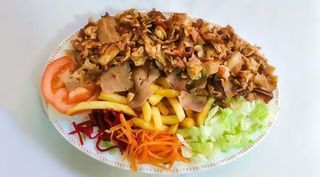 Plato Kebab Solo Carne Con Patatas