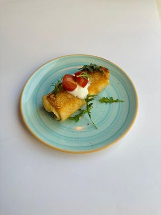 Crepe con pasta de huevo