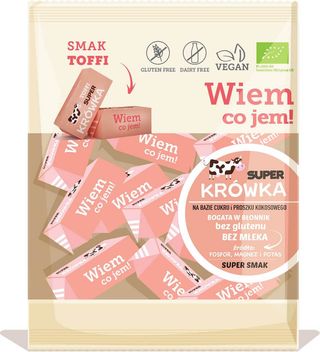 Krówki bezmleczne o smaku toffi bezglutenowe BIO 150 g Super Krówka