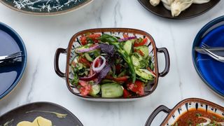 კიტრი პომიდვრის სალათი