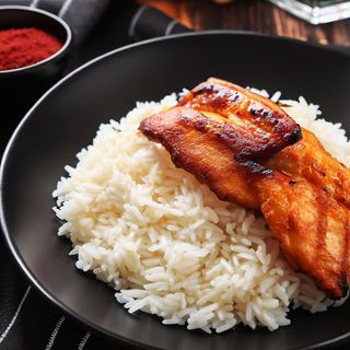 Рис басматі із смаженою куркою  (150/180/10 г)