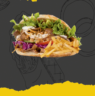 Kebab bułka amerykańska mega