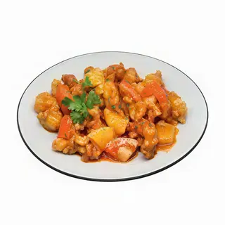 Pollo in salsa piccante