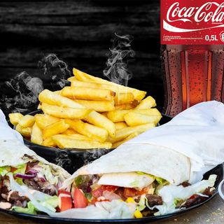 შაურმის მენიუ (სტანდარტი ლავაშით + კარტოფილი ფრი + კოკა კოლა 0,500მლ)