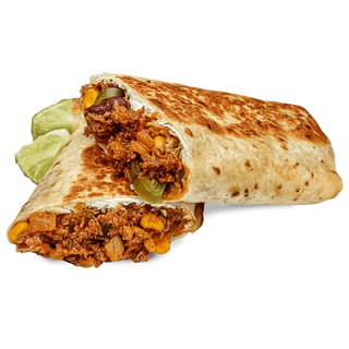 Бурито с Чили кон карне с домашни картофки и Coca Cola