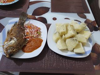 Poisson Frit + Ignames Bouillies