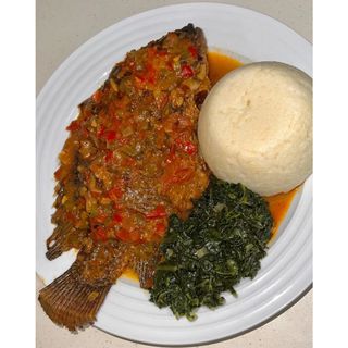 Fish stew / ugali