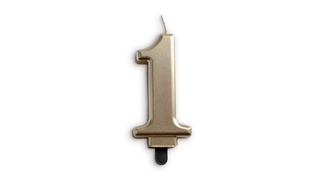 Świeczka cyferka (złota)