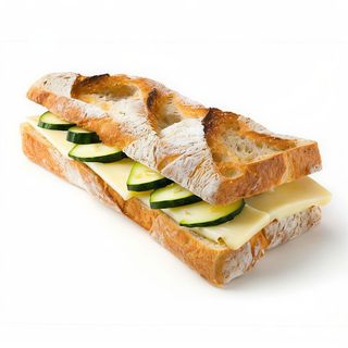 Bocadillo De Calabacín Y Queso Tierno