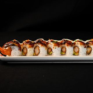 14A.- Rolls De Anguila, foie, gamba arrebossada i alvocat