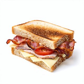 Bocadillo De Lomo, Bacon, Queso y tomate