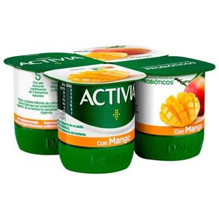 Yogur Bífidus con Mango Danone Activia Pack 4x120 Gr.