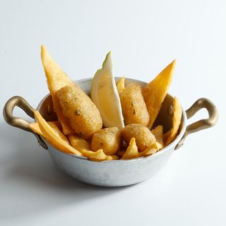 Panelle e crocchè di patate e menta