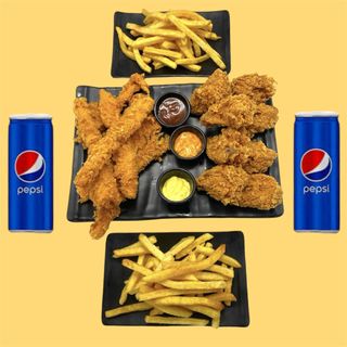  DUO (8 Tenders + 8 wings) + 2 Frites + 2 Sodas