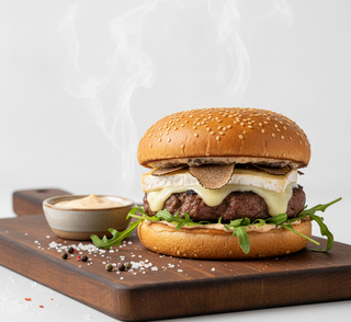 French Burger con brie tartufo