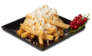 Cartofi prajiti cu telemea rasa