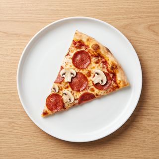 Pizza De Pepperoni + Champis Porción
