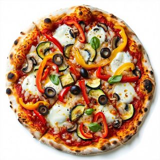 Pizza vegetariana rossa - al piatto