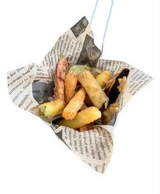 Mezcla de verduras en tempura