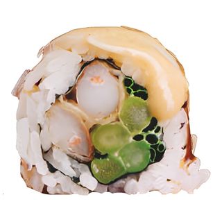 Uramaki tempura sake