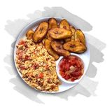 Boiled Or Fried Plantain With Egg Sauce