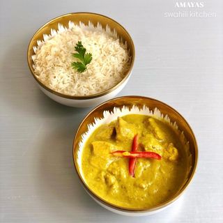 Coconut Chicken Curry with Coconut Rice.