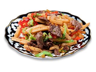 Мясо с фри 500 г