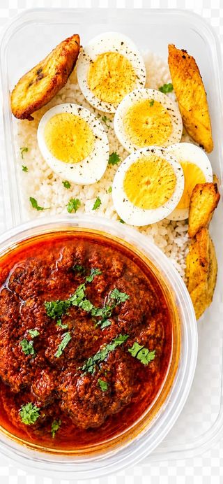 White rice & Eggs
