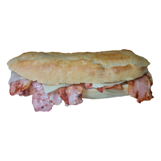 Bocadillo De Bacón Con Queso
