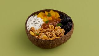 Domaći kranč sa borovnicom i breskvom