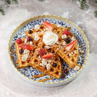 Жүгері вафли беземен/ Кукурузные вафли с безе