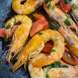 Скариди на тиган (300гр)