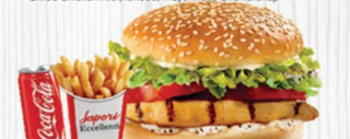 Grilled chicken burger menu