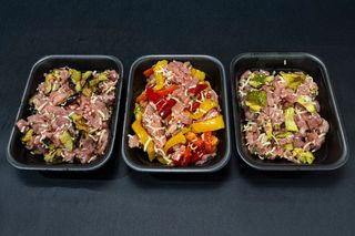 Straccetti di vitello con verdure grigliate