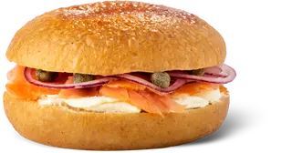 Bagel s lososom i kremastim sirom