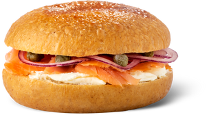 Bagel s lososom i kremastim sirom