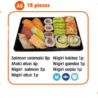 A8. Bandeja (18 Pzs.)