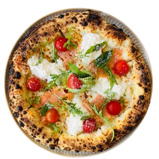 pizza salmone stracciatella