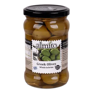 Оливки Almito королівські зелені з кісточкою (310г)
