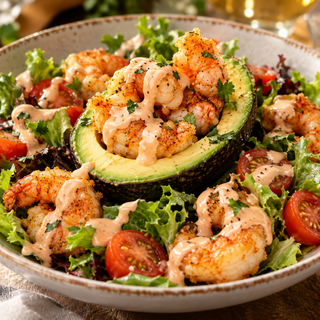 Ensalada de Langostinos y Aguacate 450°
