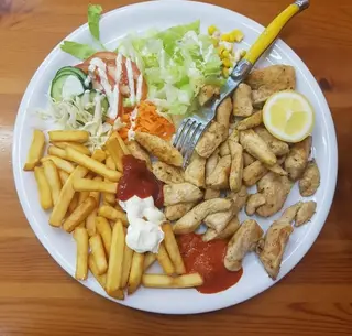 Piatto kebab pane